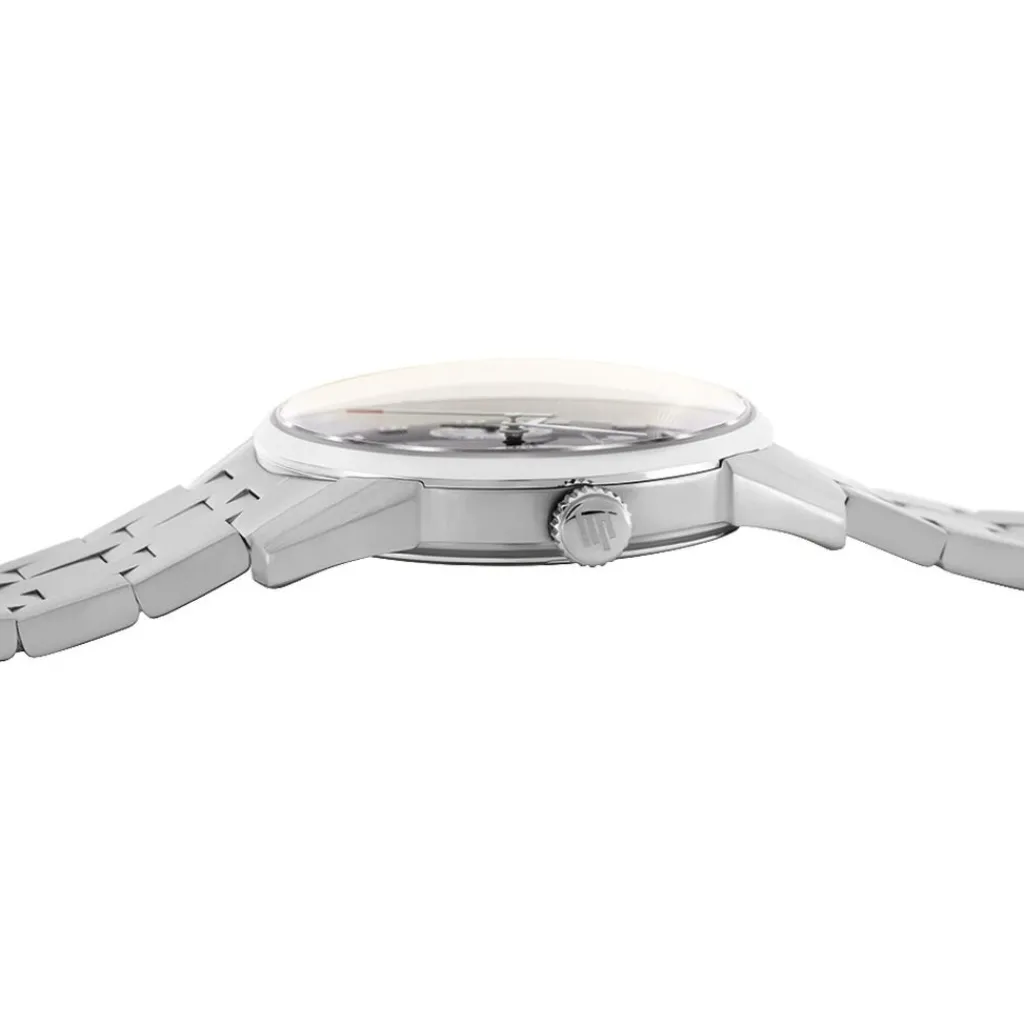 LIP Montre Himalaya Bleu cadran argenté fond bleu bracelet acier argenté Best