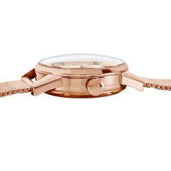 LIP Montre Himalaya C艙ur Battant Blanc cadran doré rose fond blanc bracelet acier doré rose New