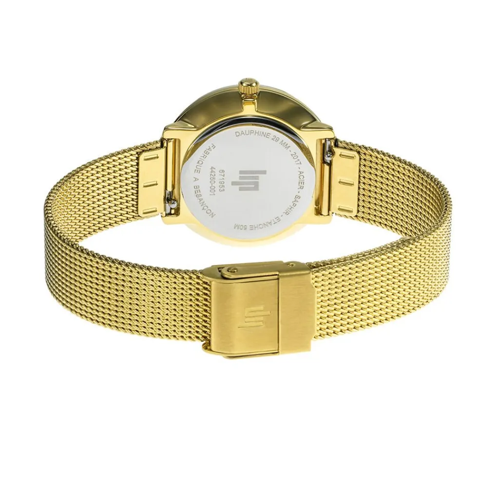 LIP Montre Himalaya Dauphine 29 Marron cadran doré fond marron bracelet acier doré Online