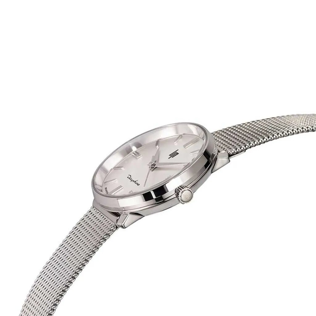 LIP Montre Himalaya Dauphine 29 Argenté cadran argenté fond argenté bracelet acier argenté