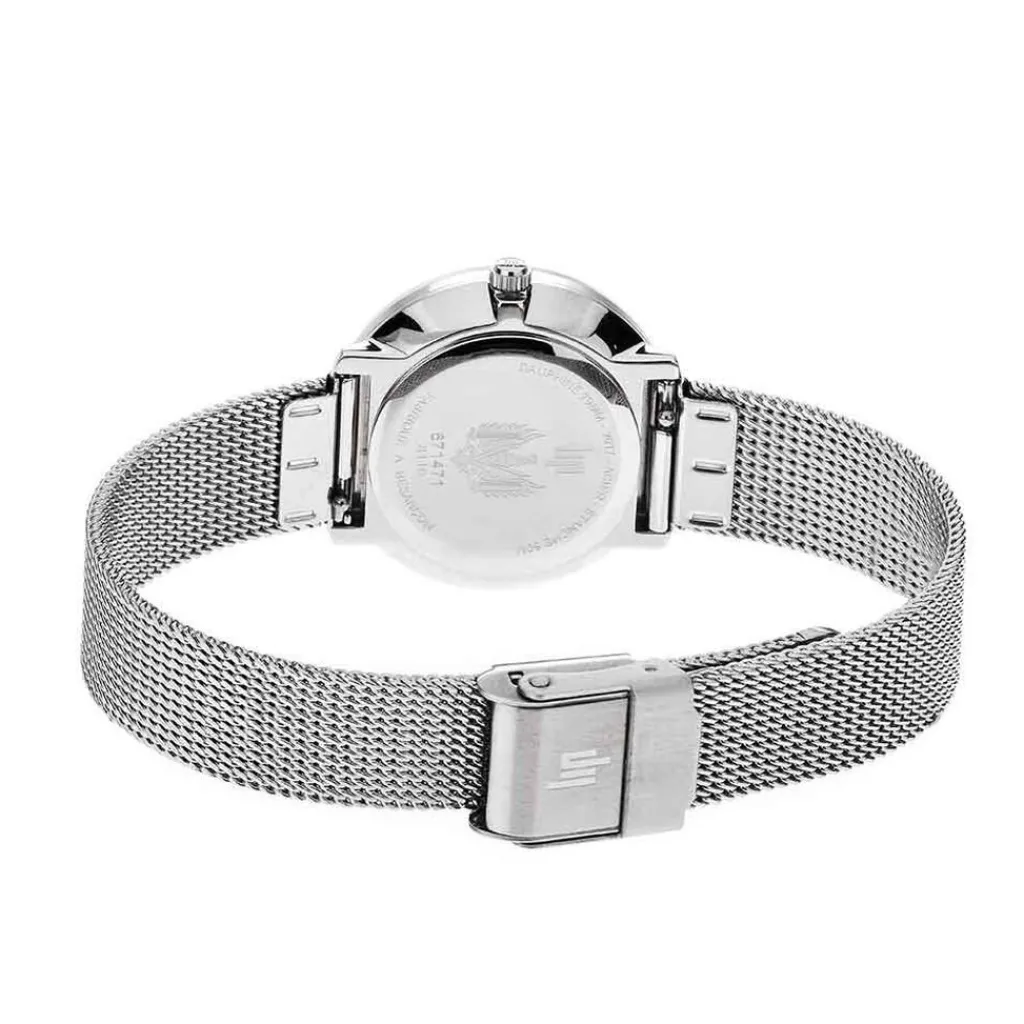 LIP Montre Himalaya Dauphine 29 Argenté cadran argenté fond argenté bracelet acier argenté