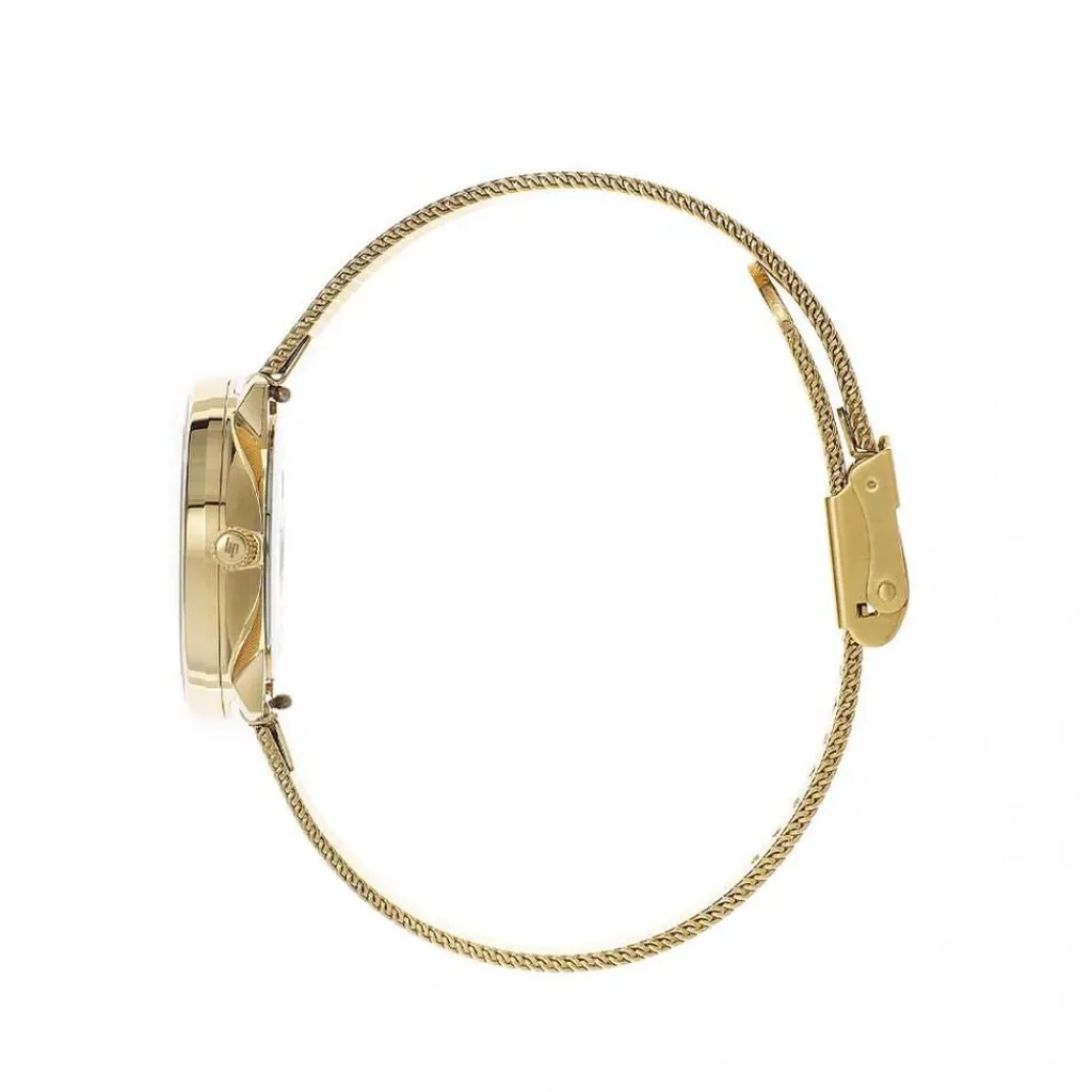 LIP Montre Himalaya Dauphine 29 Doré cadran argenté fond argenté bracelet acier doré Best