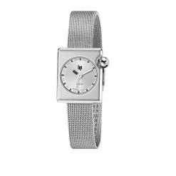 LIP Montre Mach 2000 Mini Square Argenté cadran argenté fond argenté bracelet acier argenté Clearance
