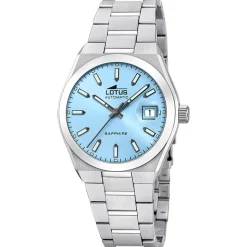 LOTUS Montre Automatico Bleu Sky cadran argenté fond bleu sky bracelet acier argenté Sale