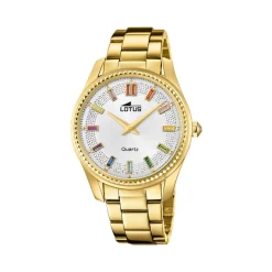 LOTUS Montre Bliss Argenté cadran argenté fond argenté bracelet acier doré Outlet