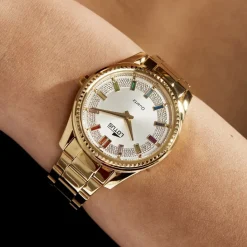 LOTUS Montre Bliss Argenté cadran argenté fond argenté bracelet acier doré Outlet