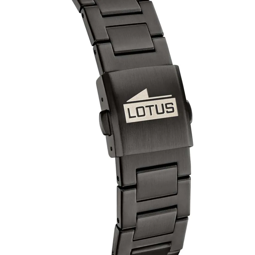 LOTUS Montre Excellent Noir cadran noir fond noir bracelet acier noir