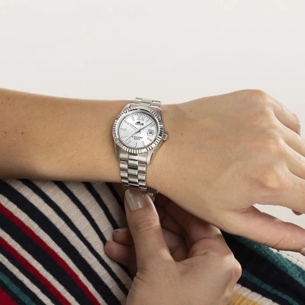 LOTUS Montre Freedom Collection Argenté cadran argenté fond argenté bracelet acier argenté Discount