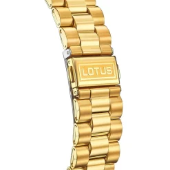 LOTUS Montre Freedom Collection Noir cadran doré fond noir bracelet acier doré