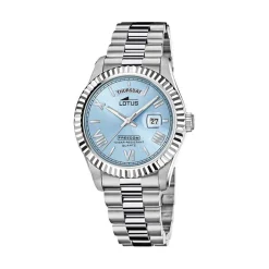 LOTUS Montre Freedom Collection Bleu Ciel cadran argenté fond bleu ciel bracelet acier argenté