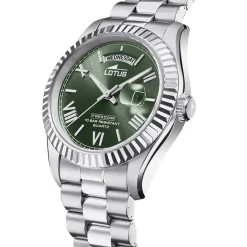 LOTUS Montre Freedom Collection Vert cadran argenté fond vert bracelet acier argenté Outlet