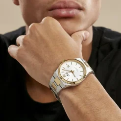 LOTUS Montre Freedom Collection Argenté cadran argenté fond argenté bracelet acier bicolore Clearance