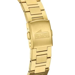 LOTUS Montre Freedom Collection Bleu cadran doré fond bleu bracelet acier doré Best