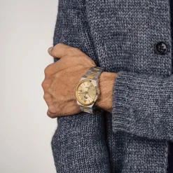 LOTUS Montre Freedom Collection Doré cadran argenté fond doré bracelet acier bicolore Hot