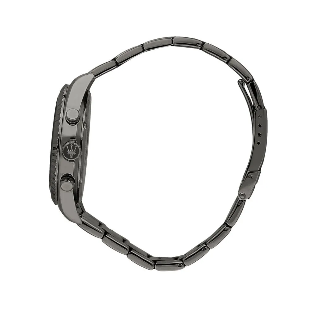 MASERATI Montre Competizione Bleu cadran gris fond bleu bracelet acier gris Hot