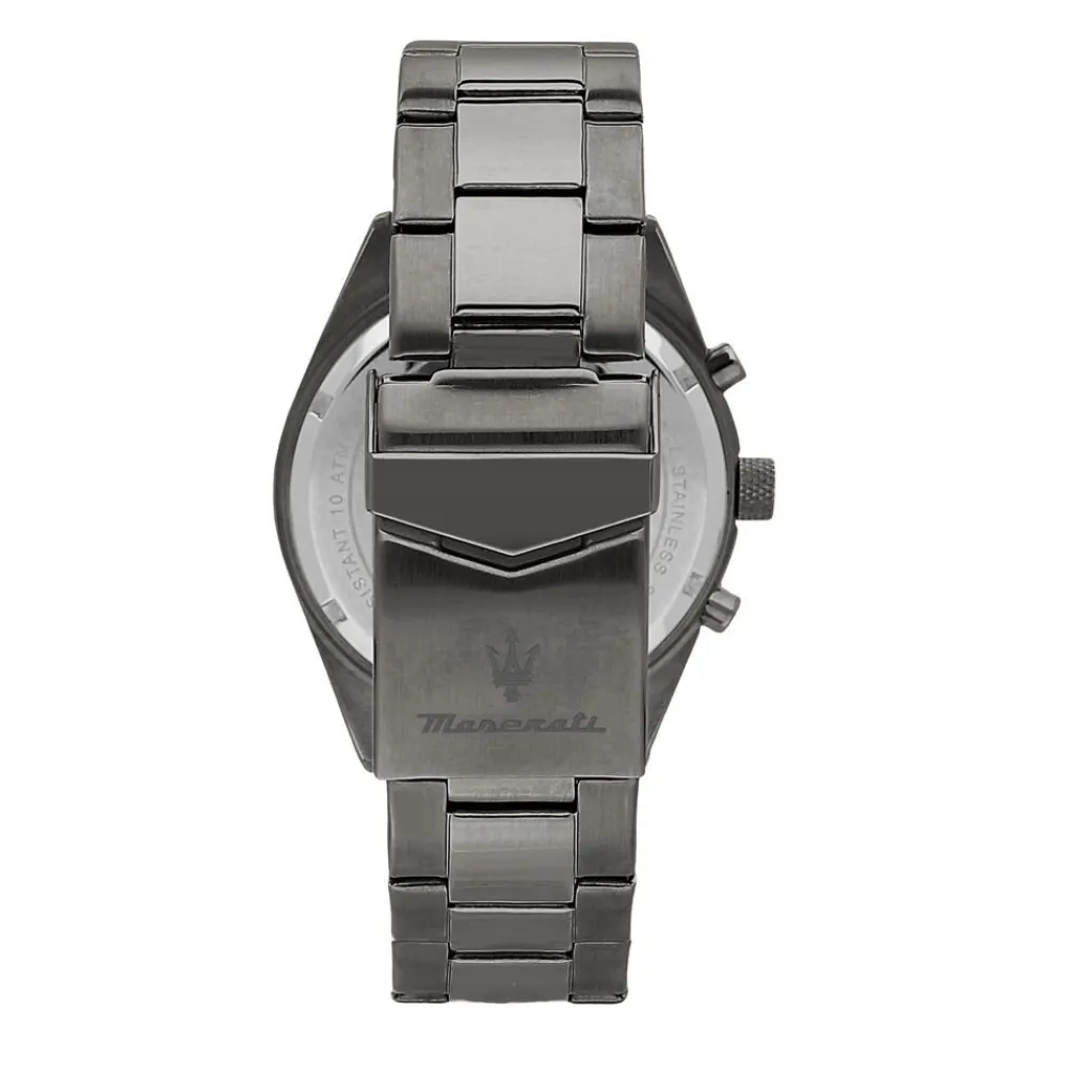 MASERATI Montre Competizione Bleu cadran gris fond bleu bracelet acier gris Hot