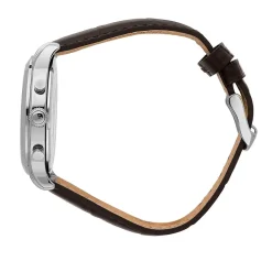 MASERATI Montre Epoca Bleu cadran argenté fond bleu bracelet cuir marron Sale