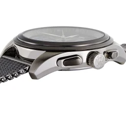 MASERATI Montre Traguardo Noir cadran argenté fond noir bracelet acier gris Online