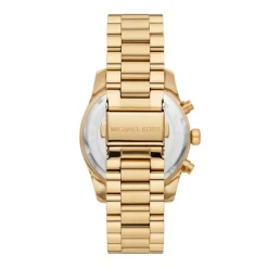MICHAEL KORS Montre Lexington Blanc diam&egrave;tre 38 blanc doré Outlet