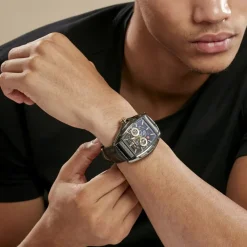 MONTIGNAC Montre Tonneau Noir Best