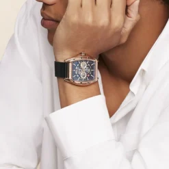 MONTIGNAC Montre Tonneau Bleu Sale