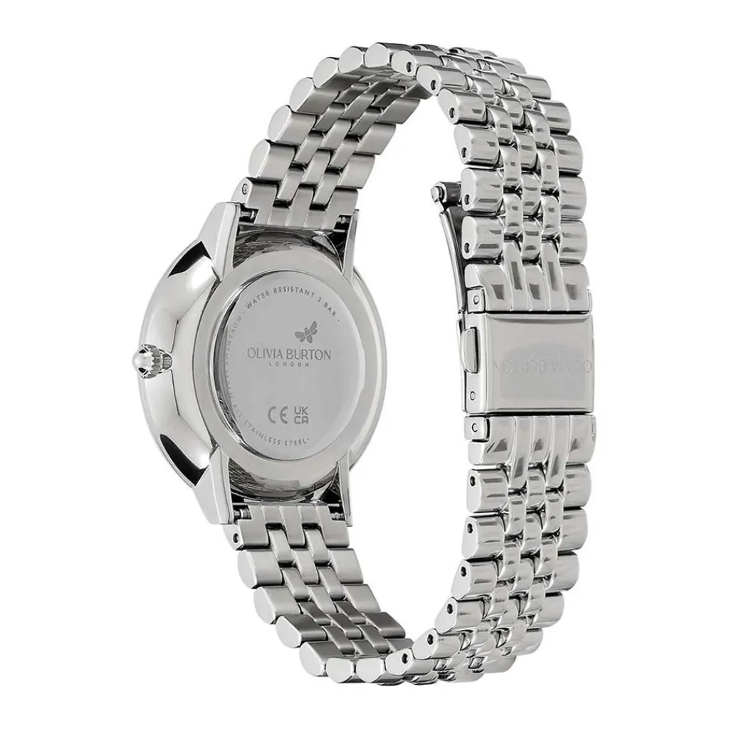 OLIVIA BURTON Montre Celestial Nova Bleu cadran blanc fond bleu bracelet acier blanc Online