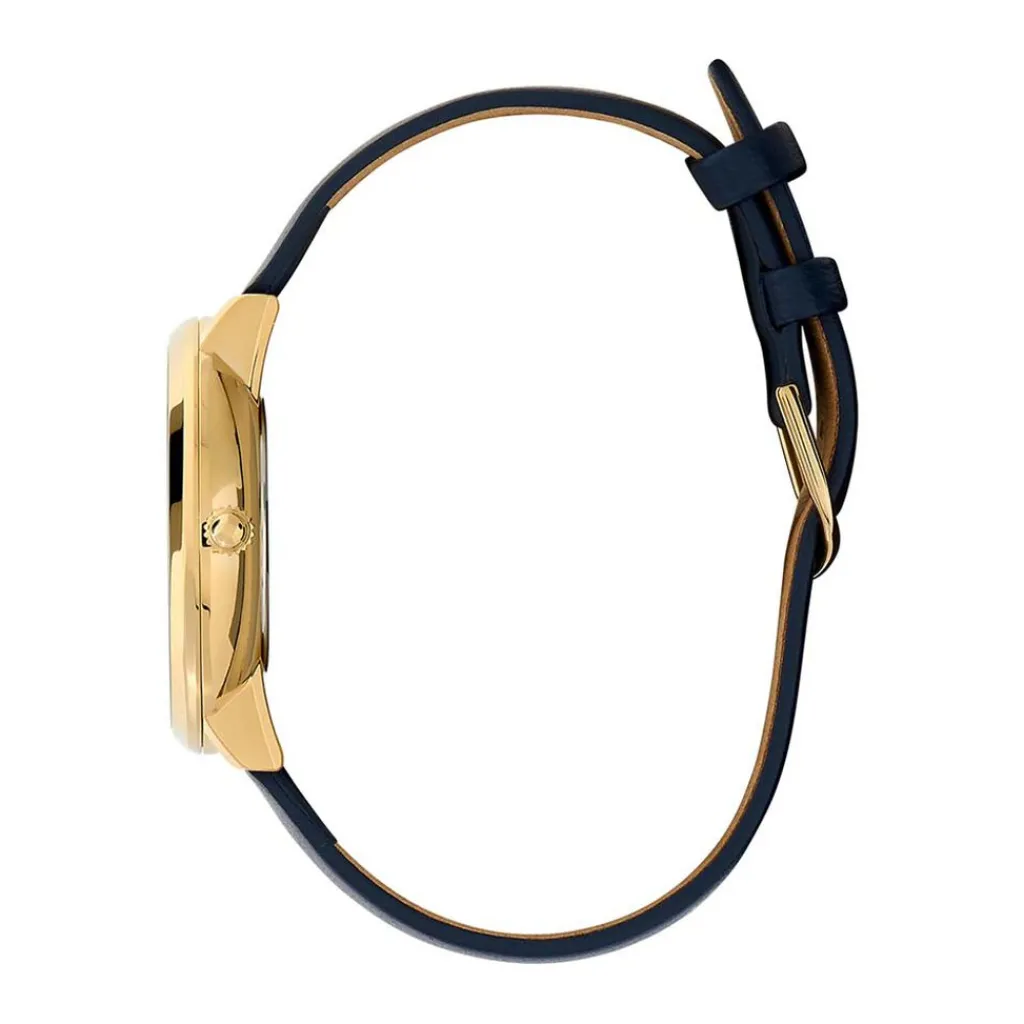 OLIVIA BURTON Montre Celestial Nova Bleu cadran doré fond bleu bracelet cuir bleu Best