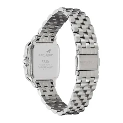 OLIVIA BURTON Montre Grosvenor Bleu cadran argenté fond bleu bracelet acier argenté