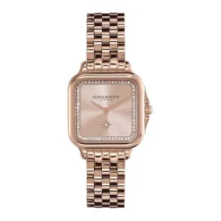 OLIVIA BURTON Montre Grosvenor Rose cadran rose fond rose bracelet acier rose Sale