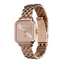 OLIVIA BURTON Montre Grosvenor Rose cadran rose fond rose bracelet acier rose Sale