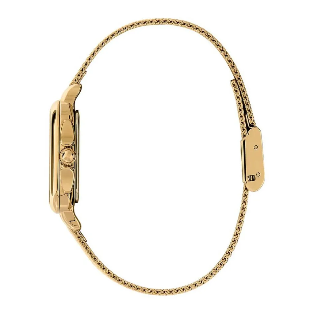 OLIVIA BURTON Montre Grosvenor Vert cadran doré fond vert bracelet acier doré