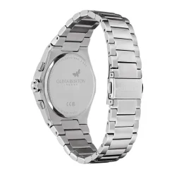 OLIVIA BURTON Montre Hexa Multifonction Argenté cadran argenté fond argenté bracelet acier blanc Sale