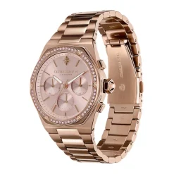 OLIVIA BURTON Montre Hexa Multifonction Rose cadran rose fond rose bracelet acier rose Clearance