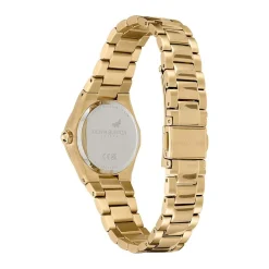 OLIVIA BURTON Montre Mini Hexa Marron cadran doré fond marron bracelet acier doré Online