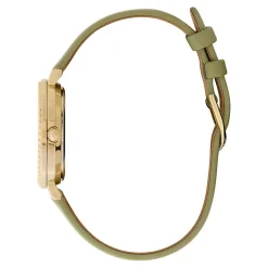 OLIVIA BURTON Montre Vintage Bead Doré cadran doré fond doré bracelet cuir de veau vert Best