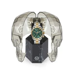 PHILIPP PLEIN Montre Nobile Vert cadran bicolore fond vert bracelet acier bicolore Online
