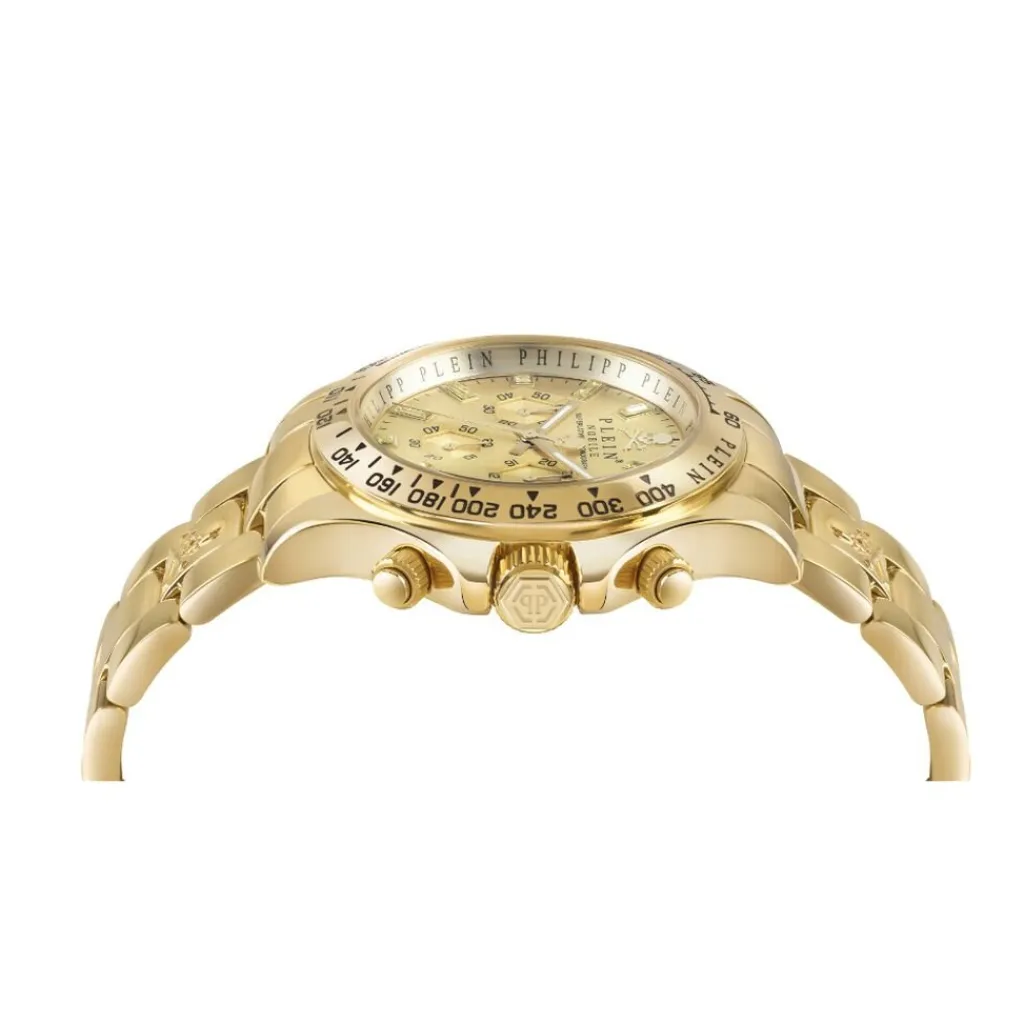 PHILIPP PLEIN Montre Nobile Doré cadran doré fond doré bracelet acier doré Discount