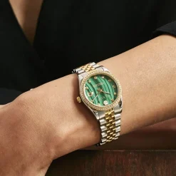 PHILIPP PLEIN Montre $treet Couture Vert cadran bicolore fond vert bracelet acier bicolore New