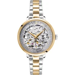 PIERRE LANNIER Montre Automatique 35 Argenté cadran argenté fond argenté bracelet acier bicolore New