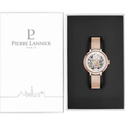 PIERRE LANNIER Montre Automatique 35 Argent cadran doré rose fond argenté bracelet acier doré rose Sale