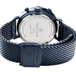 PIERRE LANNIER Montre Baron Bleu cadran bleu fond bleu bracelet acier bleu Outlet