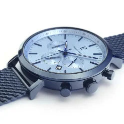 PIERRE LANNIER Montre Baron Bleu cadran bleu fond bleu bracelet acier bleu Best