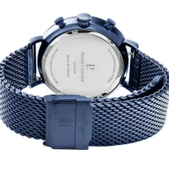 PIERRE LANNIER Montre Baron Bleu cadran bleu fond bleu bracelet acier bleu Best
