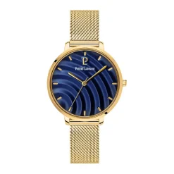 PIERRE LANNIER Montre Betty Bleu cadran doré fond bleu bracelet acier doré New
