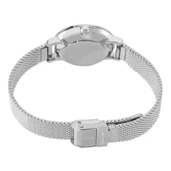 PIERRE LANNIER Montre Chouquette Bleu cadran argenté fond bleu bracelet acier argenté Online