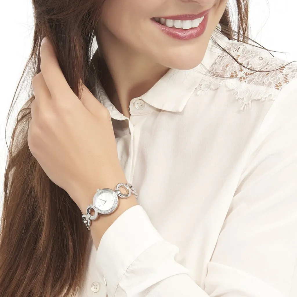 PIERRE LANNIER Montre Elegance Seduction Argent cadran argenté fond argenté bracelet alliage argenté Clearance