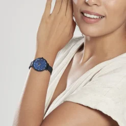 PIERRE LANNIER Montre Eolia Bleu cadran bleu fond bleu bracelet acier bleu Hot