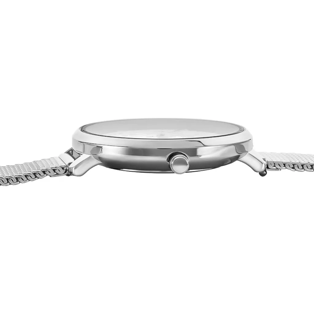 PIERRE LANNIER Montre Eolia Argenté cadran argenté fond argenté bracelet acier argenté Online
