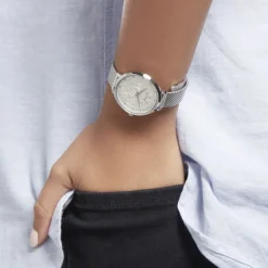 PIERRE LANNIER Montre Eolia Argenté cadran argenté fond argenté bracelet acier argenté Online