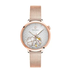 PIERRE LANNIER Montre Esperance Argenté cadran rose fond argenté bracelet acier rose Hot
